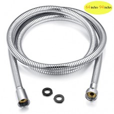EMPHARYY 64 Inches Retractable Shower Hose  High Temperature Resistant and Explosion - Proof Stainless Steel Handheld Shower Hose - B07F2GR2BF